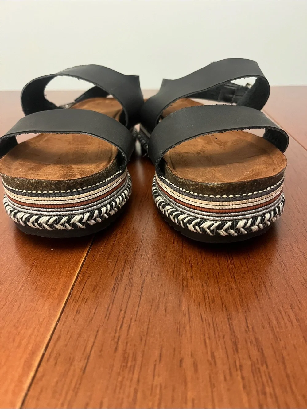 London Rag Lindley Black chunky black strap sandals